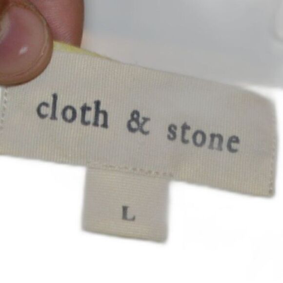 ANTHROPOLOGIE Cloth & Stone Yellow Blouse Women size Large - Picture 4 of 8